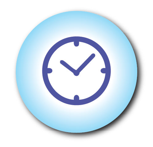 Clock icon symbolizing hourly billing