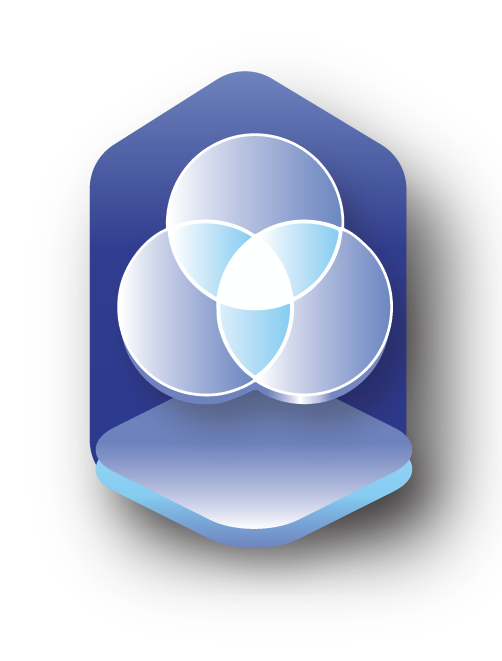 Three overlapping transparent circles forming a Venn diagram