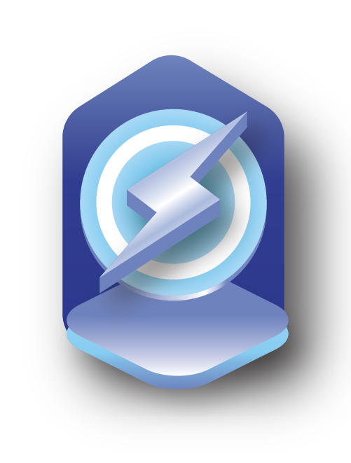Lightning bolt hitting a target icon