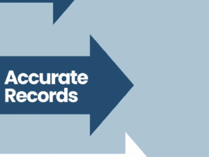 Graphic with three arrows labeled “Clean Books,” “Accurate Records,” and “Easy Filing” to illustrate streamlined tax preparation